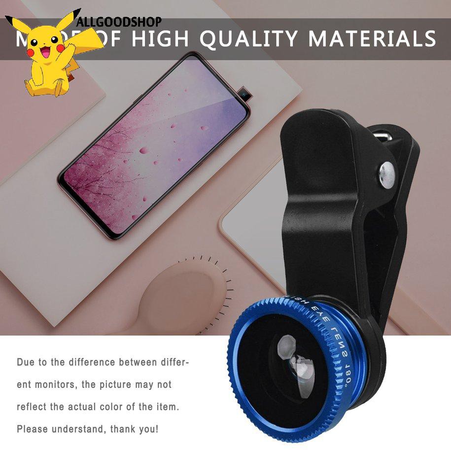 111all} 3 in 1 Fish Eye+Wide Angle+Macro Clip On Camera Lens Set for Mobile Phone | BigBuy360 - bigbuy360.vn
