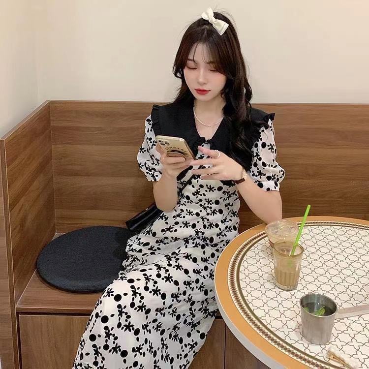 Đầm Hoa Cổ Búp Bê Dáng Rộng Thời Trang Mùa Hè Phong Cách Pháp Hàng Mới 2022 Dành Cho Bạn Nữ