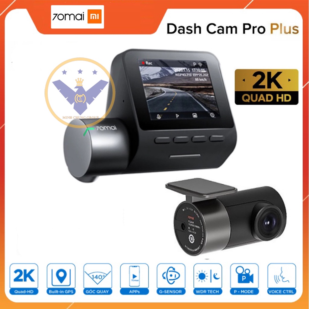 Camera hành trình 70mai Dash cam Pro Plus+ A500S kèm cam sau