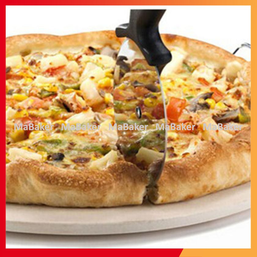 Dao cắt bánh Pizza lưỡi tròn xoay cao cấp bằng thép không gỉ siêu bền - MaBaker