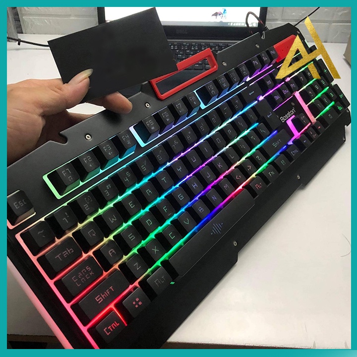 Bàn Phím Cơ Gaming Đèn LED 7 Màu BOSSTON R700 Chuyên Game Bàn phím Máy Vi Tính PC Laptop Keyboard Có Dây