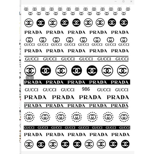 stiker trang tri nail 986