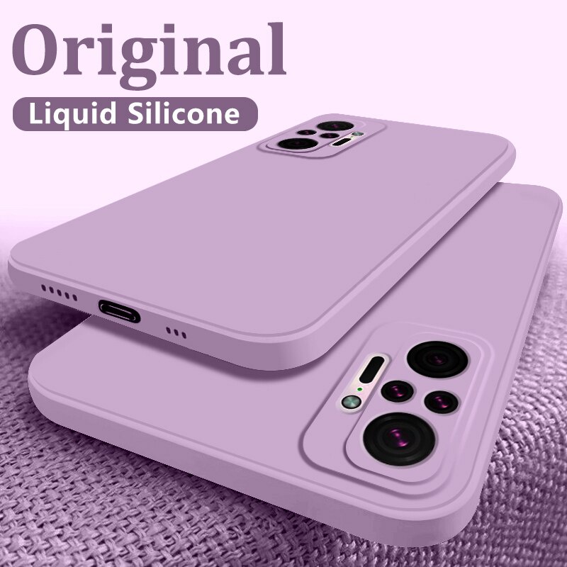 Ốp điện thoại silicone dẻo vuông chống sốc cho xiaomi 11t pro redmi note 8 7 pr 9t 9c redmi10 mi 11 lite