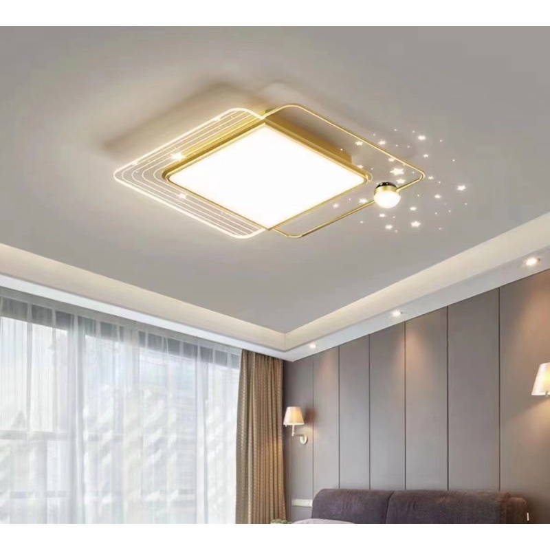 Đèn ốp trần 3 chế độ trang trí phòng khách,phòng ngủ phi 450 -600mm