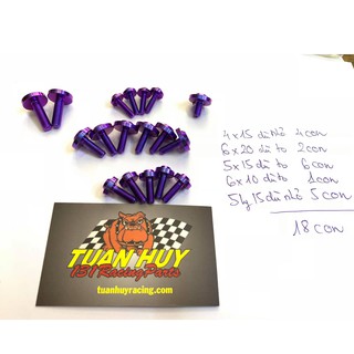 Full ốc titan GR5 dàn áo Winner 18 con (Full set 18 pcs body screw for Winner)