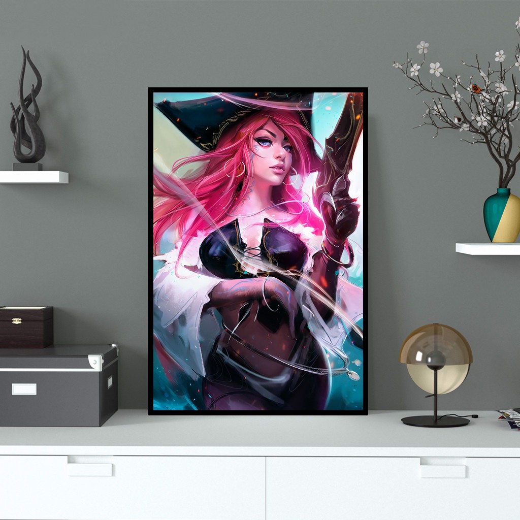 Tranh Miss Fortune Trang Trí Gaming House, Có Khung Cao Cấp