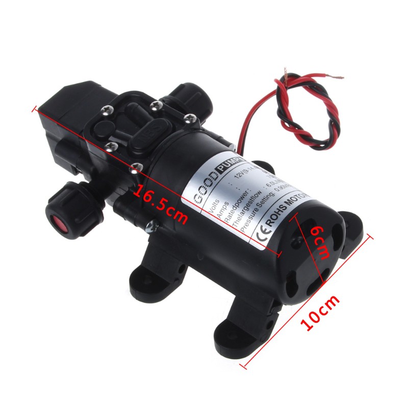 Máy bơm nước DC 12V 130PSI 6L/phút 70W áp suất cao