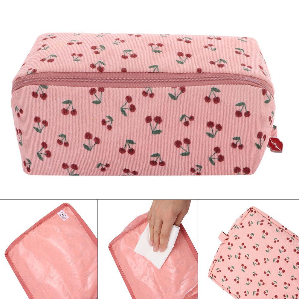 .Túi Đựng Mỹ Phẩm Bằng Da PU Chống Thấm Nước Nhiều Ngăn Tiện Dụng