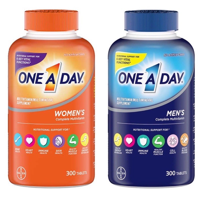 One A Day 300 Nam Nam Nữ dưới 50 tuổi, thuốc bổ toàn diện dành cho nam và nữ của Mỹ