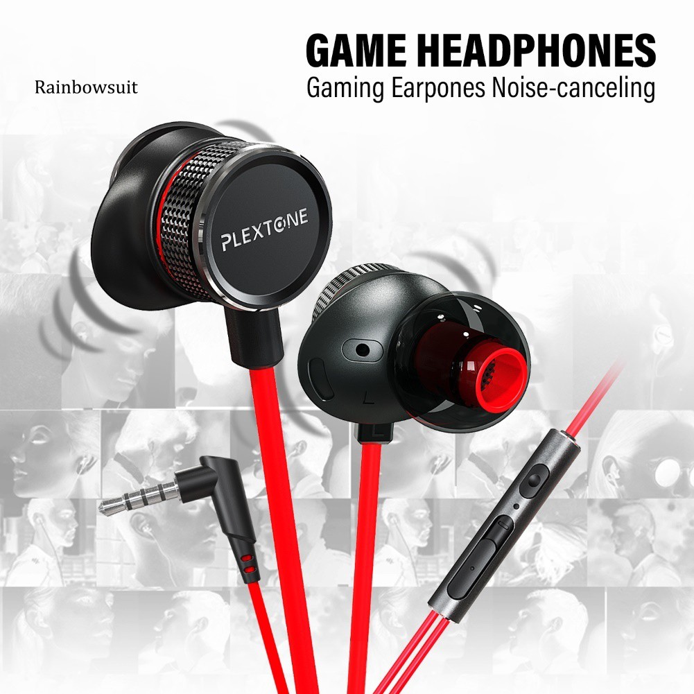 【RB】PLEXTONE G15 3.5mm Wired In-Ear Earphone Volume Control Game Headphone with Mic