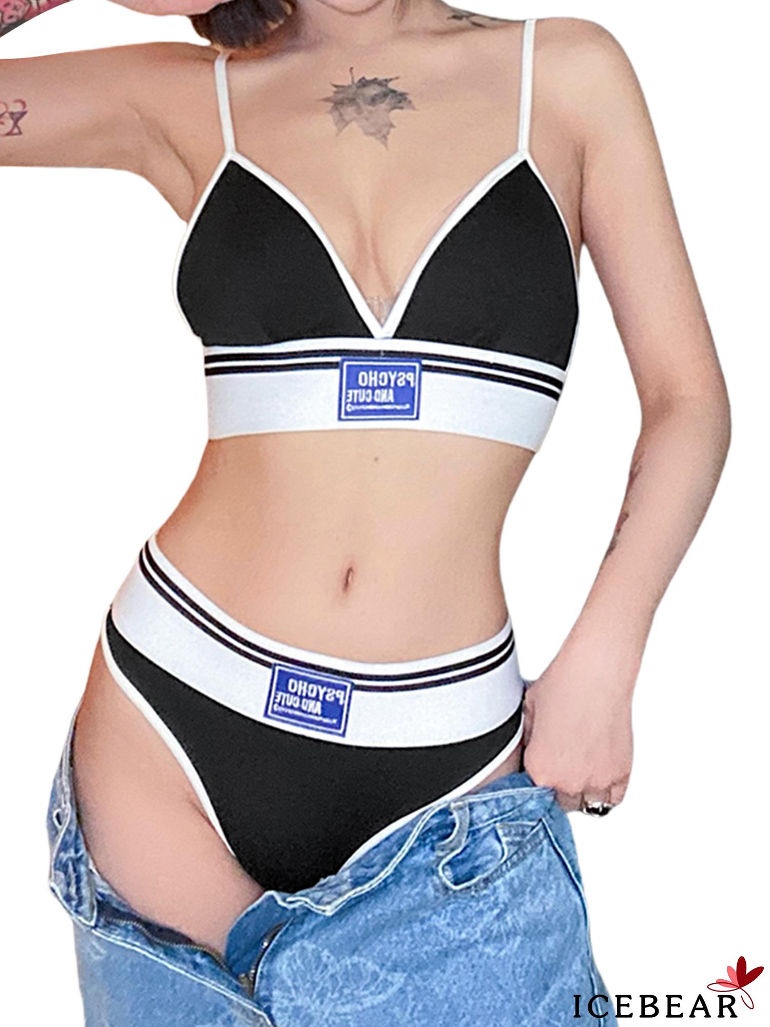  Bộ đồ lót bikini hai mảnh thêu họa tiết chữ cái thời trang dành cho nữ | BigBuy360 - bigbuy360.vn