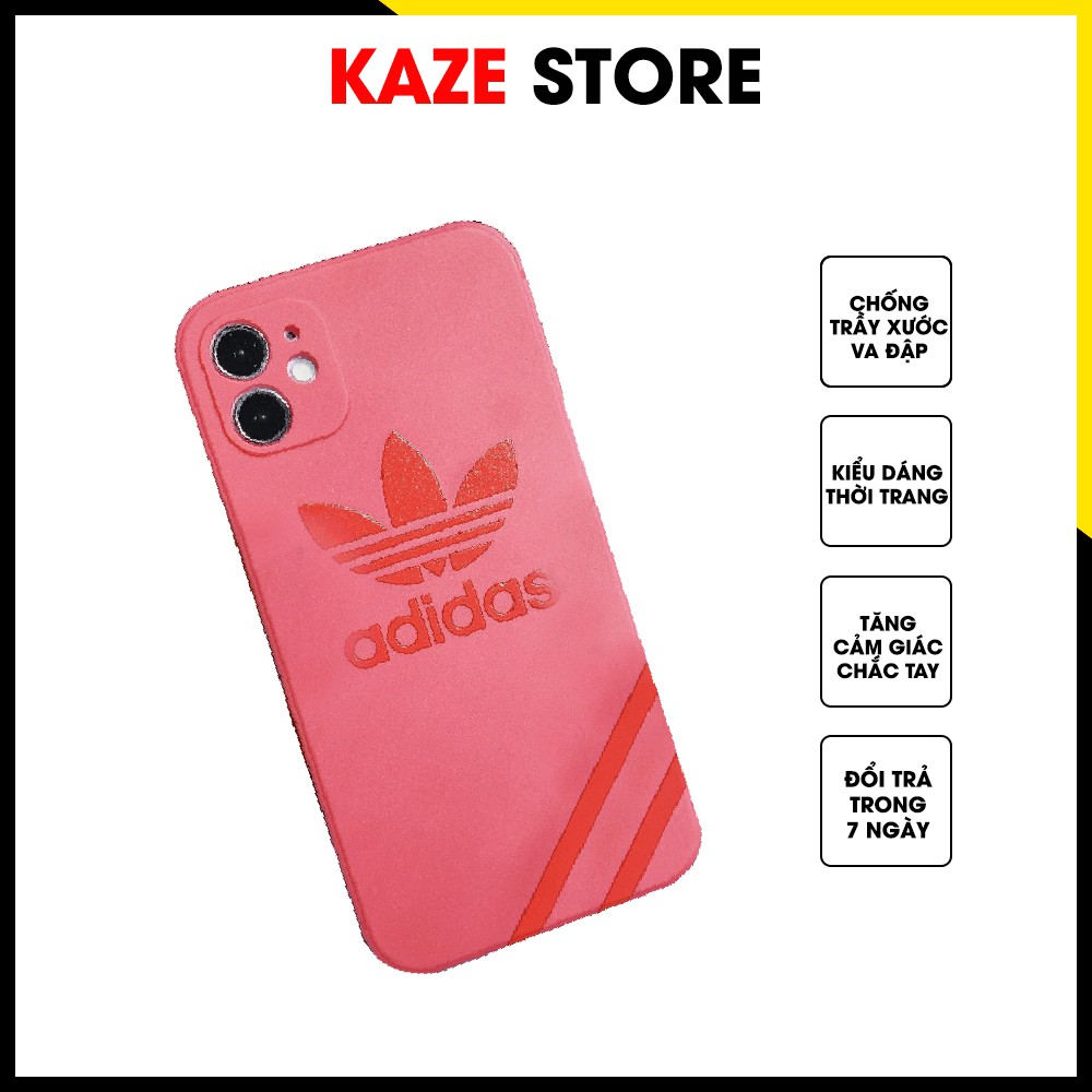 Ốp IP A,D.I.D.A.S viền vuông 7plus//8plus/x/xsmax/11/11 promax/12/12 promax - Kaze Store