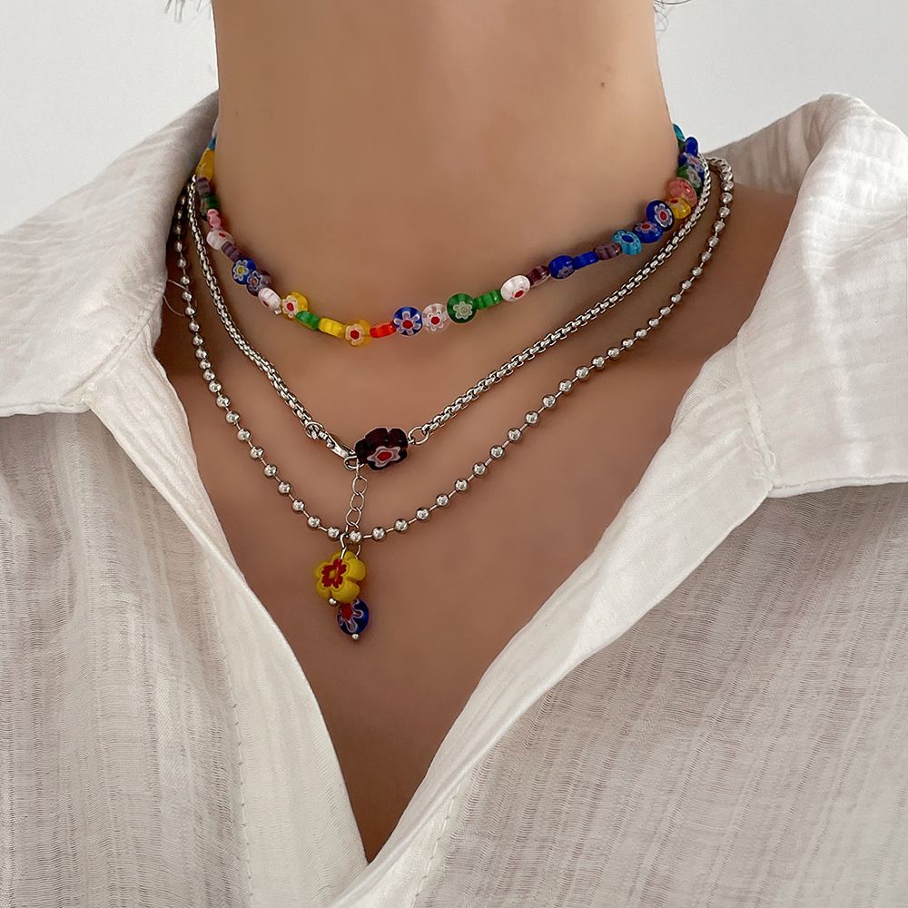 Set 3 vòng cổ choker đính hạt nhỏ thời trang Hàn Quốc cá tính cho nữ