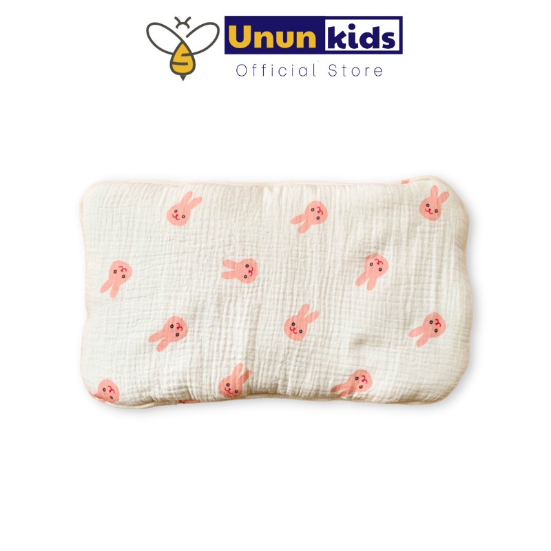 Gối Xô Cho Trẻ Sơ Sinh Họa Tiết Ngộ Nghĩnh Chất Cotton Mềm Mịn, Êm Ái - Unbee Kids - GX002