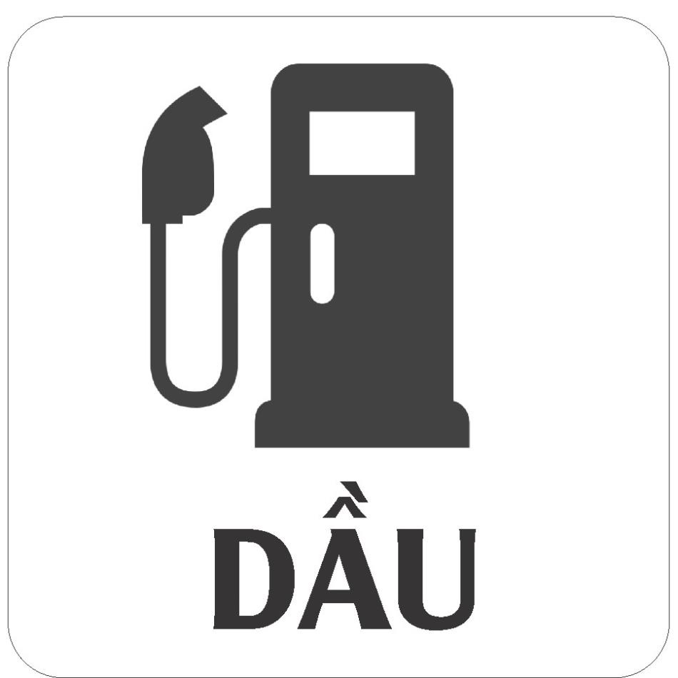 Miếng dán nắp bình xăng, dầu, trang trí xe oto Oil-4, miếng dán phân biệt xăng dầu