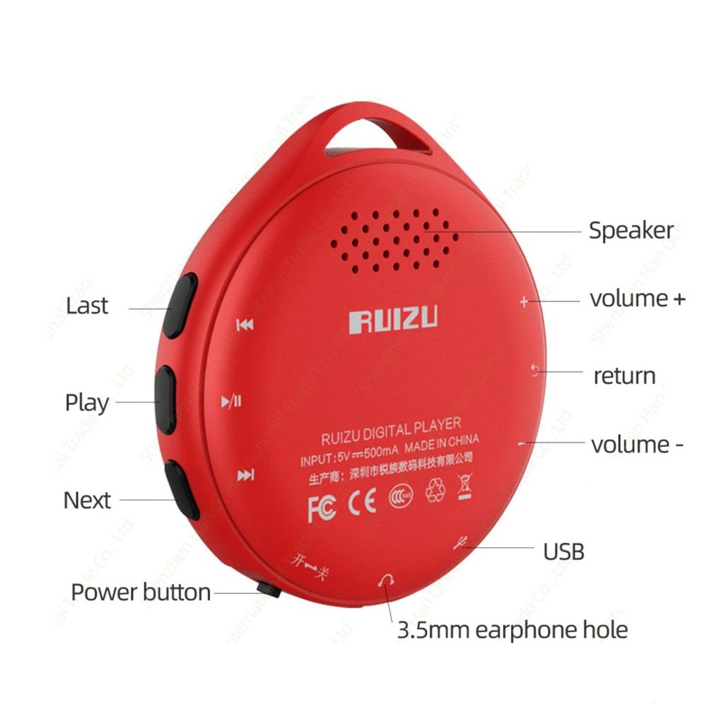 Máy nghe nhạc Ruizu M10 MP3 Có Bluetooth - Hifi Music Player - Màn hình cảm ứng 1.8inch - Ruizu M10