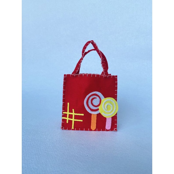 5 túi xách thủ công handmade- 15x 25cm- Đồ dùng mầm non bằng nỉ