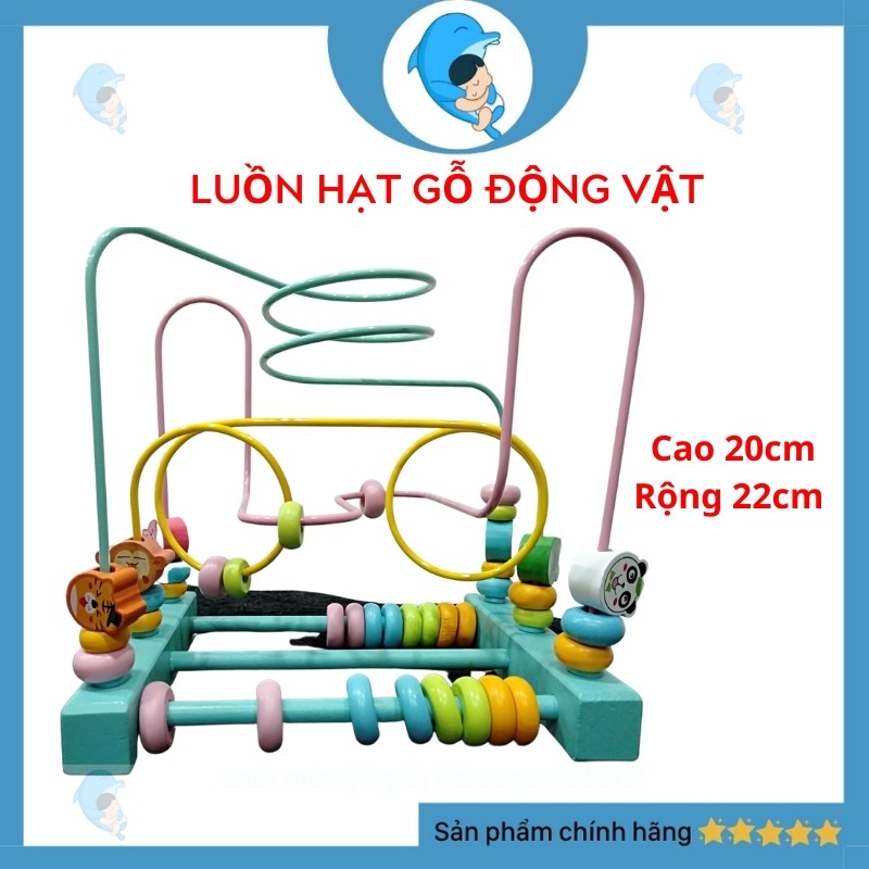 Đồ Chơi Luồn Hạt Gỗ Rèn Luyện Kỹ Năng Khéo Léo Kiên Nhẫn Cho Bé 3 Size