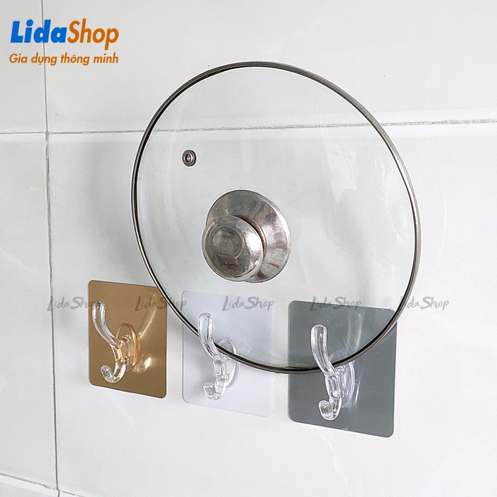 Móc dán tường chịu lực , móc dán treo đồ đa năng siêu dính bản to 7.5 x 8.5 cm treo quần áo , xoong nồi tiện lợi _MVB