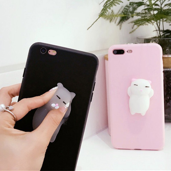 Ốp Điện Thoại Mềm Hình Mèo Squishy Cho iPhone 14 13 12 11 Pro Max 12 13 Mini X XR XS Max 8 7 6s 6 14 Plus 5 5S SE 2020