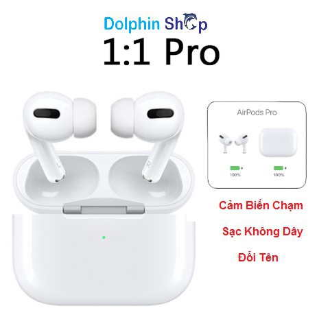 [Có Clip] Airpods Pro 1.1 Định Vị, Đổi Tên, Sạc Không Dây, Chip Louda 1536u, Chống ồn, Tháo Tai Ngừng Nhạc