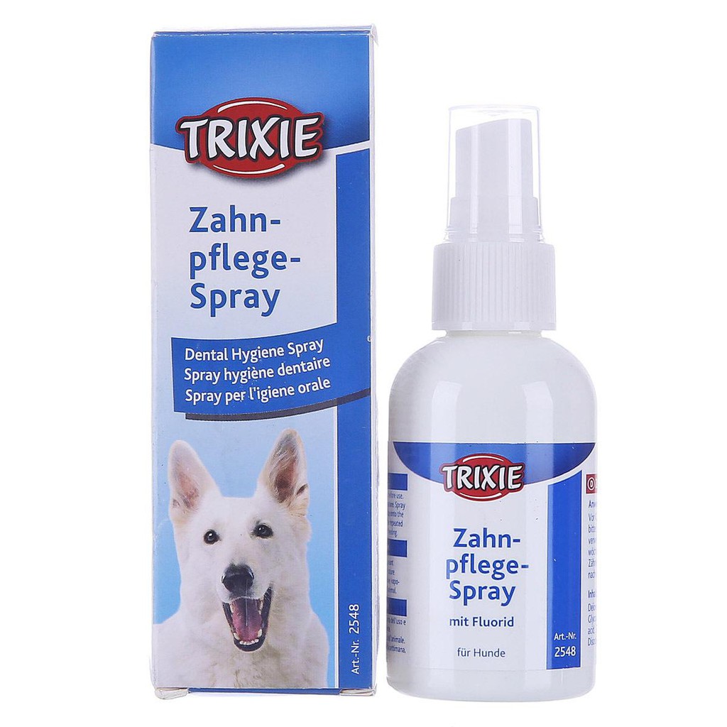 Xịt thơm miệng cho thú cưng TRIXIE Zahnpege Spray 50ml - Dental Care - Chai xịt thơm miệng cho chó mèo