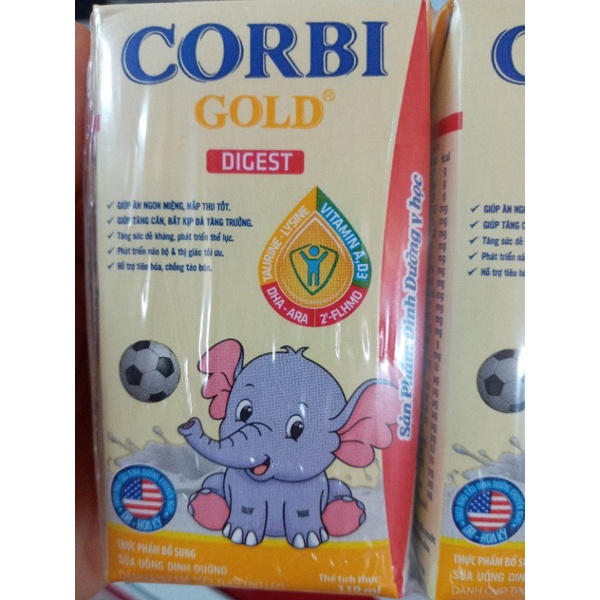 Sữa pha sẵn CORBI GOLD tăng cân, tăng đề kháng cho bé thùng 48 hộp 110ml