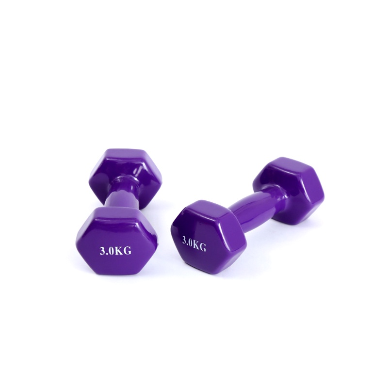 Tạ tay trơn Dumbells bọc cao su loại 3kg - 1 chiếc