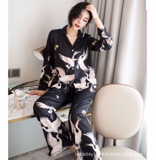 BỘ LỤA SATIN CHIM HẠC 💸