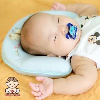 Gối Cao Su Non Thiết Kế Thông Minh 4 Vùng Chặn Chống Méo Bẹp Đầu Cho Bé