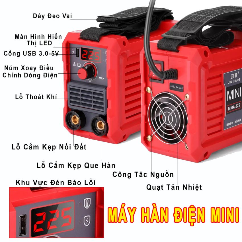 Máy Hàn Điện Hadawa Mini Đa Năng, Xách Tay Chất Lượng Cao Máy Hàn Điện Tử Đầy Đủ Phụ Kiện, Hàng Nhập Khẩu Đức