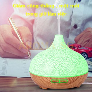 Máy xông tinh dầu phòng ngủ 550ml - AROMA DIFFUSER A8 chính hãng - kèm Remote - BH 6T