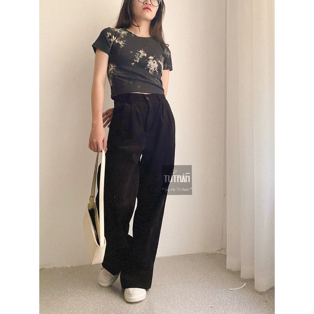 CROPTOP CỘC TAY LOANG (ẢNH THẬT)