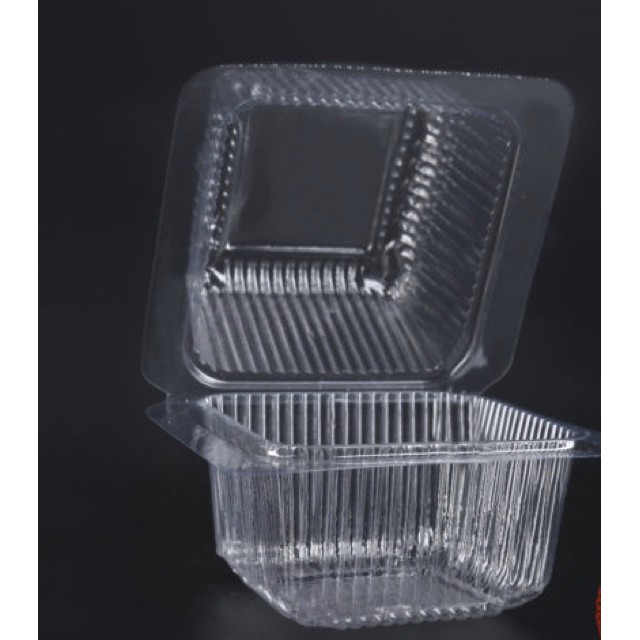 100 Hộp nhựa vuông dùng 1 lần H17 9cmx9cmx9cm
