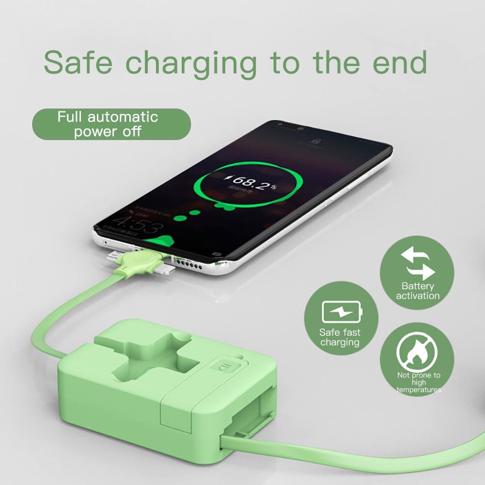 Cáp Sạc Nhanh Có Thể Thu Vào 3 Đến 1, Với Loại W/Micro Usb Và Các Cổng Sạc Khác Và Giá Đỡ Di Động Cloud1