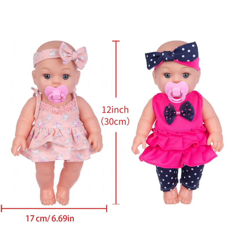 Bộ Búp Bê 12 Inch Sống Động Như Thật Dùng Trang Trí Phòng Trẻ Em