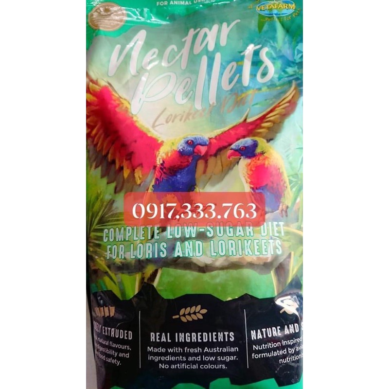 Thức ăn dạng viên dành cho Vẹt Lori gói lẻ 100g