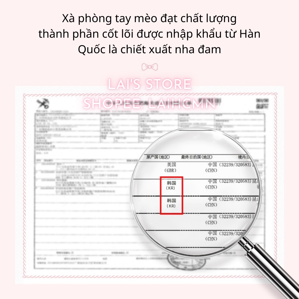 Xà Phòng Thạch Tay Mèo Hương Đào Luôfmiss Giúp Làm Sạch Bụi Bẩn, Dưỡng Ẩm, Trắng Da, Giảm Mụn Nhẹ Nhàng Chăm Sóc Cơ Thể
