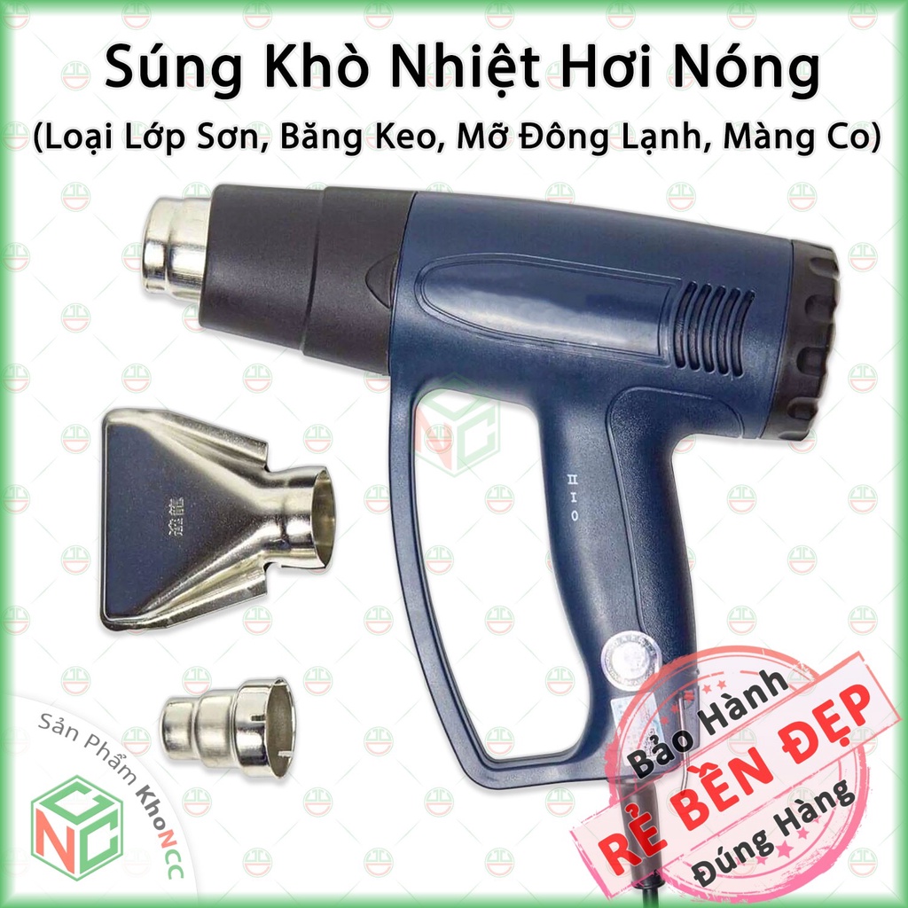 [KhoNCC] Máy Khò Sấy Nhiệt Nóng Công Suất 2000w - Súng Chỉnh Gió Chỉnh Nhiệt Theo Ý Muốn - NLM-SKNTL