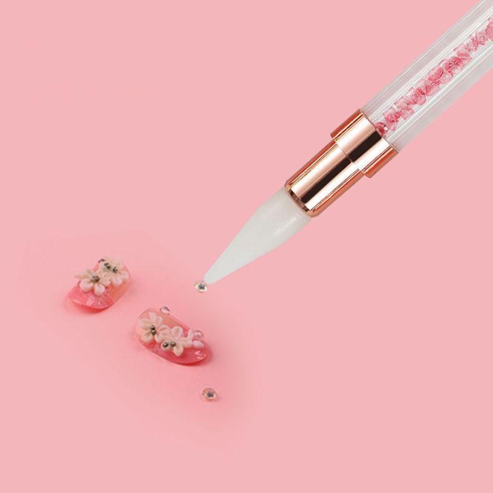 ZAIJIE24 Bút Sáp Hai Đầu Đính Pha Lê Lấp Lánh