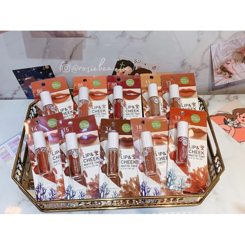 (HỎA TỐC)Baby Bright Lip & Cheek Matte Tint