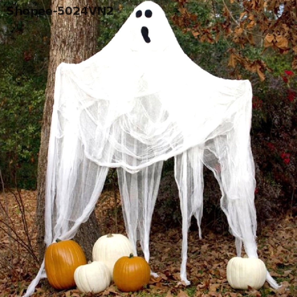 [Mới &amp; Halloween] Vải Gạc Siêu Kích Thước Màu Xám Đen Trắng Trang Trí Tiệc Halloween .