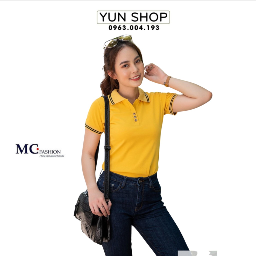 Áo Phông Nữ Có Cổ - MC Fashion AP169 Màu Vàng