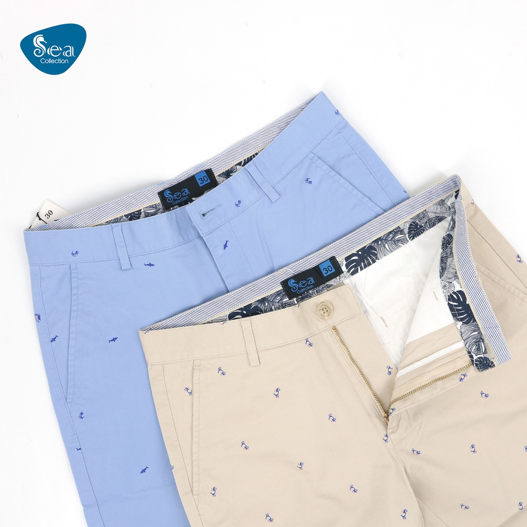 Quần Short Kaki Nam Sea Collection 6962 hoạ tiết xe máy