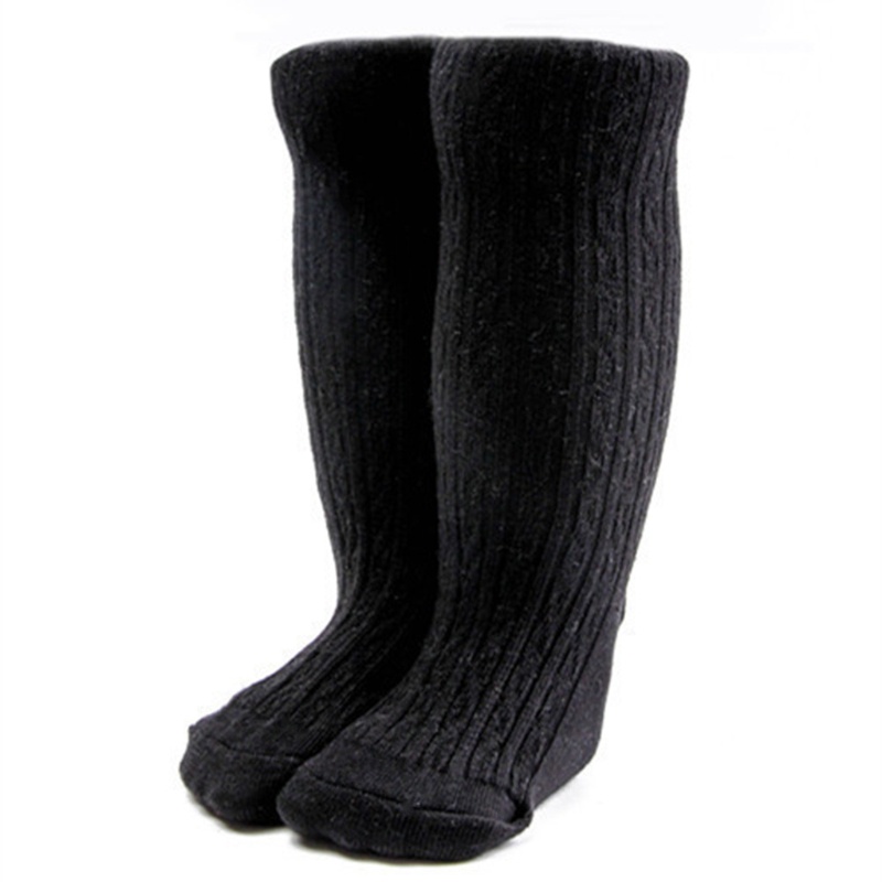 Vớ Cotton Dài Màu Sắc Trơn Giữ Ấm Mùa Thu Đông Cho Bé 1-5 Tuổi