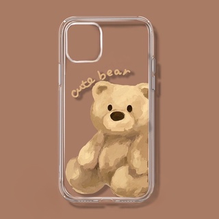 Ốp lưng iphone gấu nâu cute bear trong suốt chống ố 7/7plus/8/8plus/x/xs/11/12/13/pro/max/plus/promax