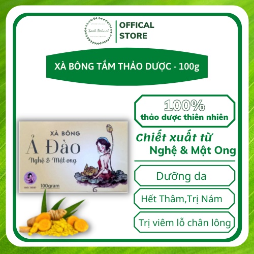 Xà Bông Nghệ Mật Ong Mộc Nhan [ Chính Hãng ] Dưỡng Trắng Da, Mờ Thâm, Mờ Sẹo | BigBuy360 - bigbuy360.vn