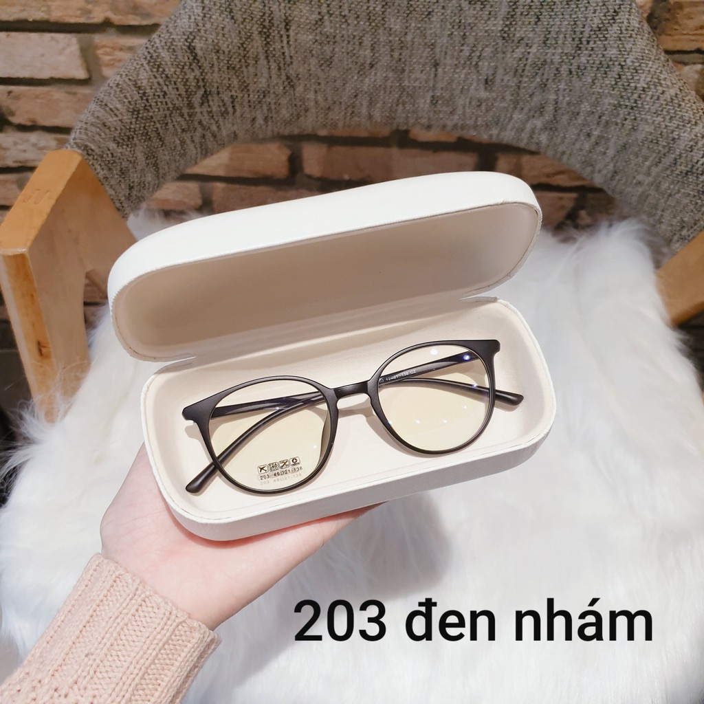 Gọng kính mắt tròn nhựa dẻo Hàn thời trang nữ, Gọng kính cận tròn dẻo 203 | BigBuy360 - bigbuy360.vn