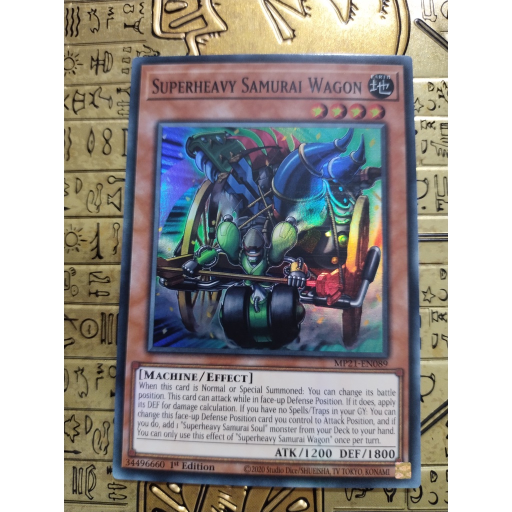 Thẻ trò chơi Yugioh UK chính hãng Konami Superheavy Samurai Wagon MP21-EN089