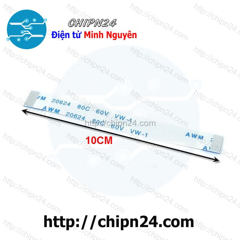 [1 SỢI] Cáp FFC/FPC 12P 0.5MM 10CM cùng chiều